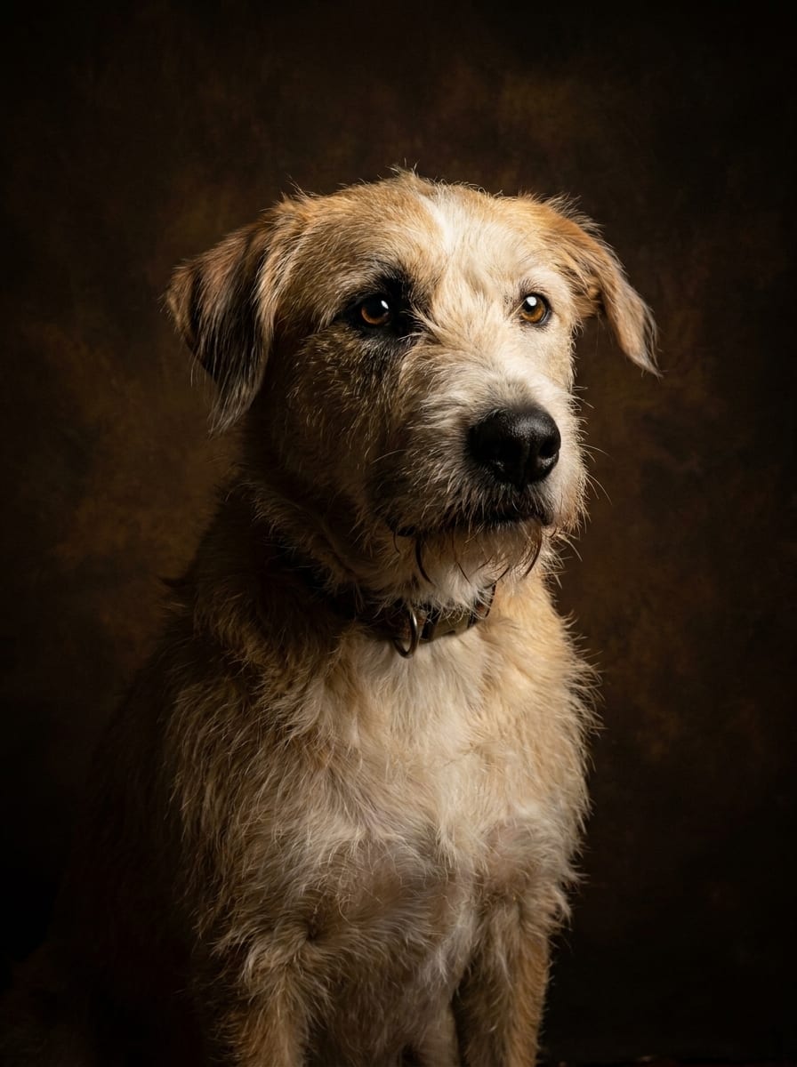 Retrato con iluminación Rembrandt.